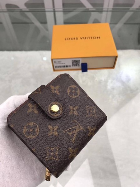 Louis Vuitton Outlet original Monogram Canvas Zipped Compact Wallet M61667