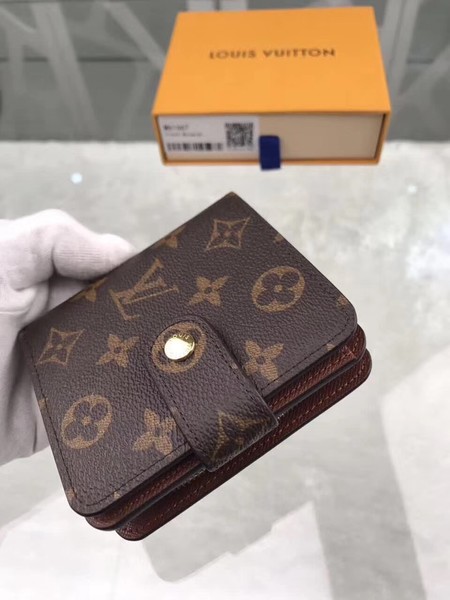 Louis Vuitton Outlet original Monogram Canvas Zipped Compact Wallet M61667