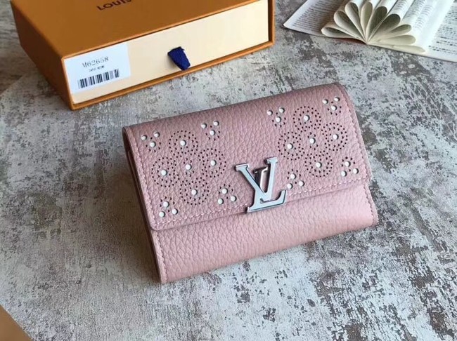 Louis Vuitton Outlet original CAPUCINES COMPACT WALLET M62564 pink