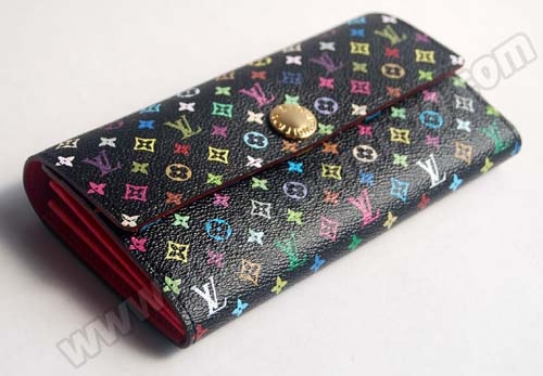 Louis Vuitton Outlet handbag monogram multicolore black sarah wallet m93747 (grenade lining)