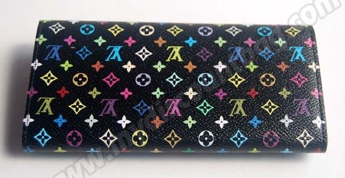 Louis Vuitton Outlet handbag monogram multicolore black sarah wallet m93747 (grenade lining)