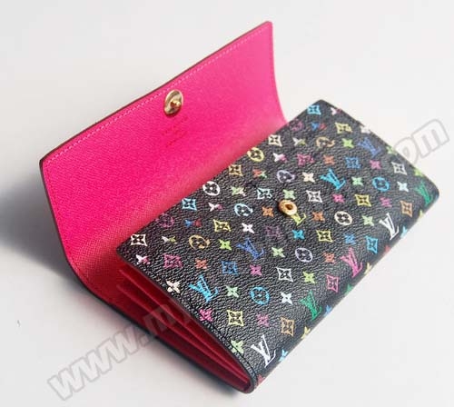 Louis Vuitton Outlet handbag monogram multicolore black sarah wallet m93747 (grenade lining)