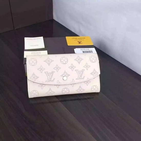 Louis Vuitton Outlet Mahina Leather Wallet 60144 Beige