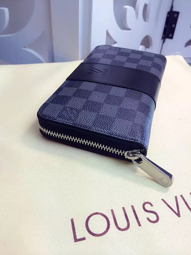 Louis Vuitton Outlet Damier Ebene Canvas Wallet 60018 Black