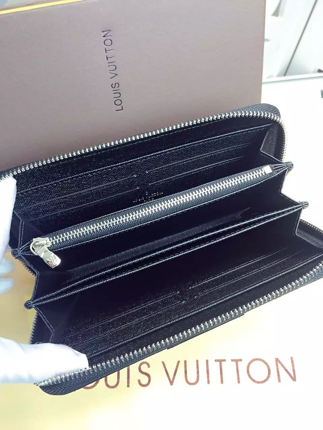 Louis Vuitton Outlet Damier Ebene Canvas Wallet 60018 Black