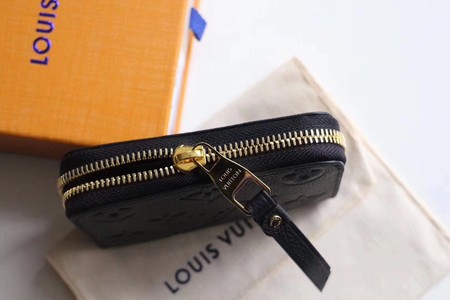 Louis Vuitton Outlet original Monogram Empreinte coin purse Ariane 60574 black