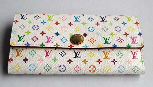 Louis Vuitton Outlet White Multicolor Pochette wallet M60004