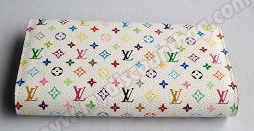 Louis Vuitton Outlet White Multicolor Pochette wallet M60004