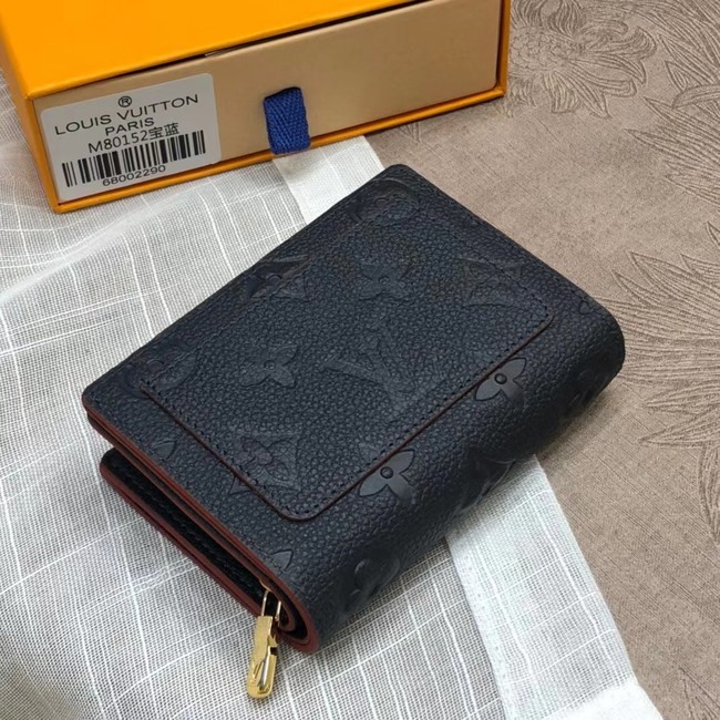 Louis Vuitton Outlet Original Monogram Empreinte CLEA WALLET M80152 Navy Blue