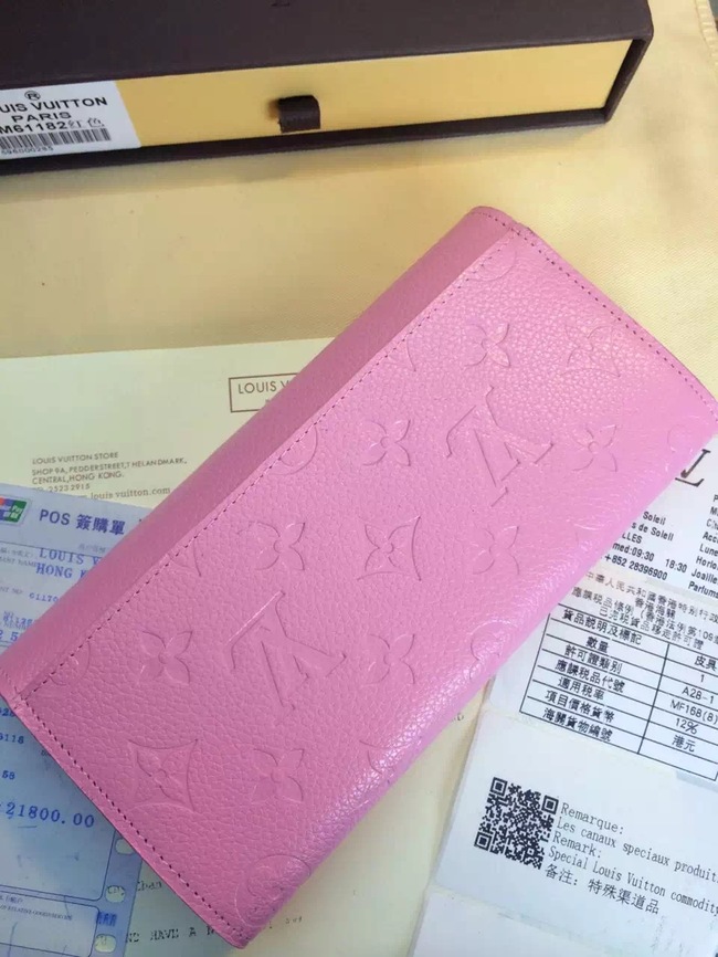 Louis Vuitton Outlet Monogram Empreinte Wallet M61182 Pink