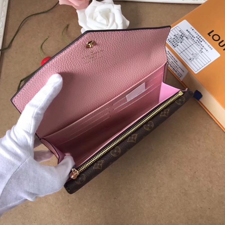 2017 Louis Vuitton Outlet MONOGRAM DOUBLE wallet M64317 pink